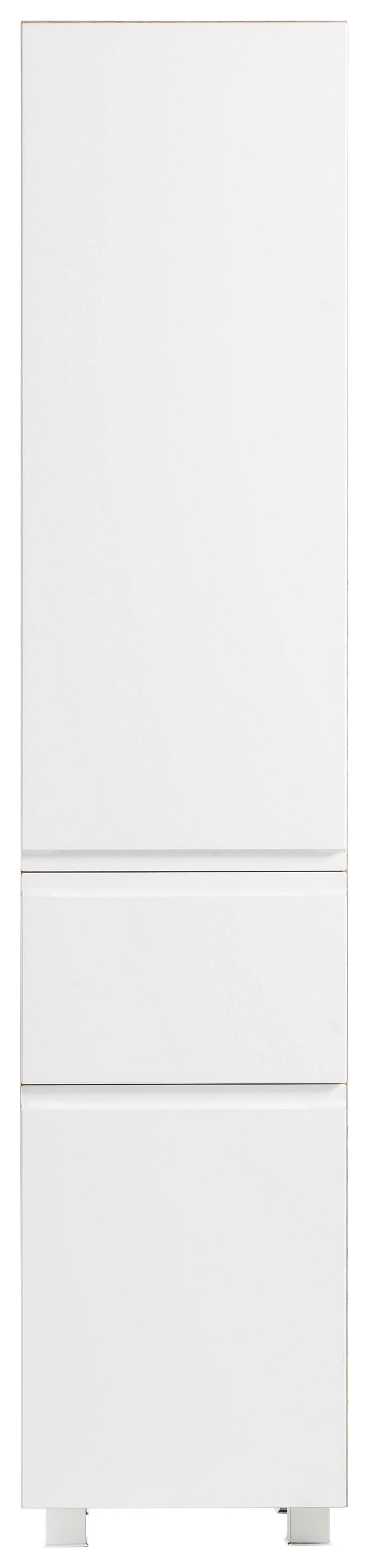 Badezimmer Hochschrank Varese BxH 40x180 cm Weiß/Eiche Dekor - Eiche Wotan/Weiß, MODERN, Holzwerkstoff (40/180/35cm) - Held