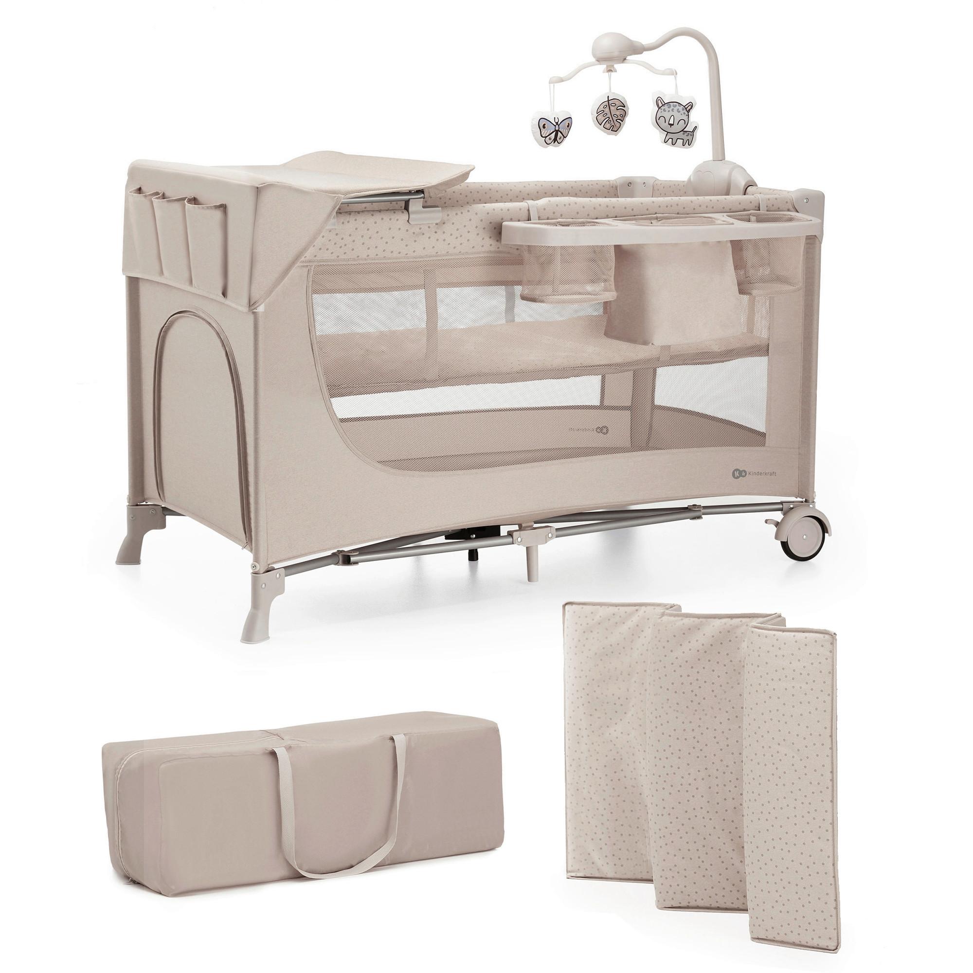 Reisebett Joy 2 3-In-1 Beige, Lf: 60x120cm - Beige, Basics (60/120cm) - Kinderkraft