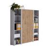 Office Edition B: 173 cm Eichefarben/Grau - Eichefarben/Grau, MODERN, Holzwerkstoff (173/186/33cm) - MID.YOU