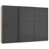 Schwebetürenschrank B: 300 cm Level Grau/Eichefarben - Eichefarben/Grau, MODERN, Holzwerkstoff (300/216/65cm) - MID.YOU