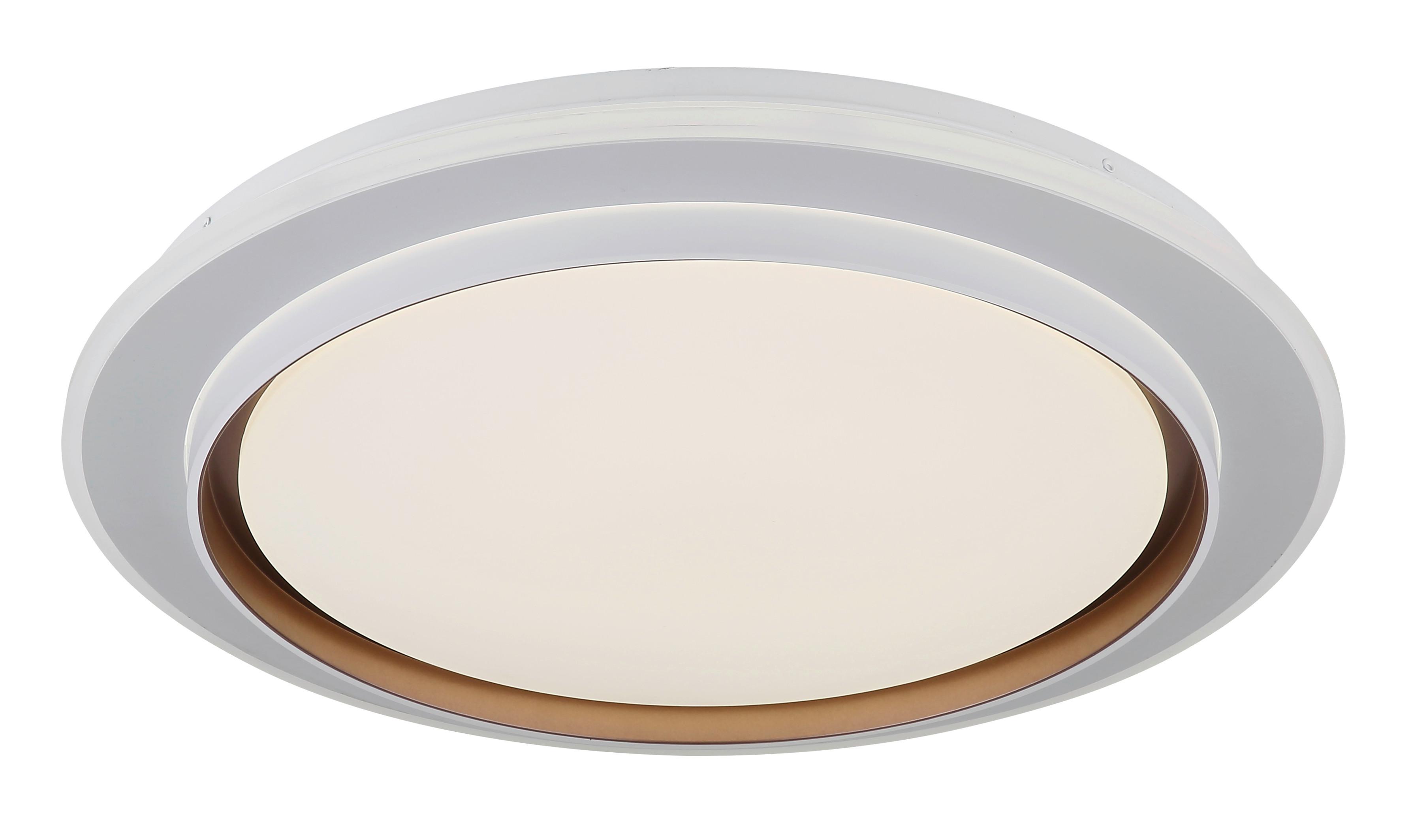 LED-Deckenleuchte 48044  Janice - Opal/Weiß, Design, Kunststoff/Metall (49/7cm) - Globo