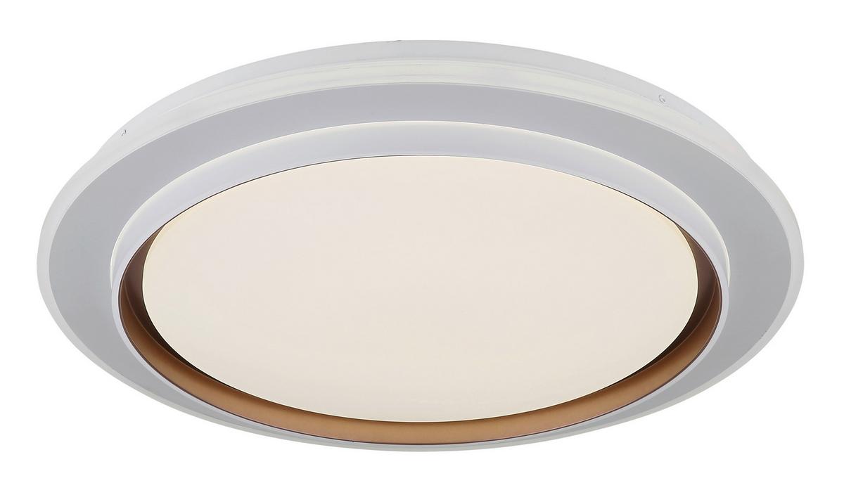 LED-Deckenleuchte 48044  Janice - Opal/Weiß, Design, Kunststoff/Metall (49/7cm) - Globo