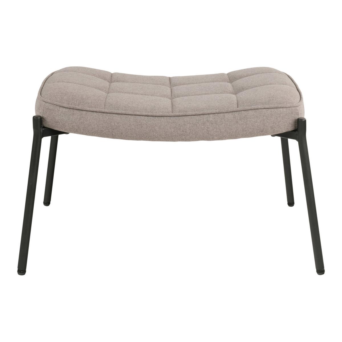 Hocker Glasgow Hellgrau, B/h/t: 63x39x42,5cm - Hellgrau, Basics, Textil (63/39/42,5cm)