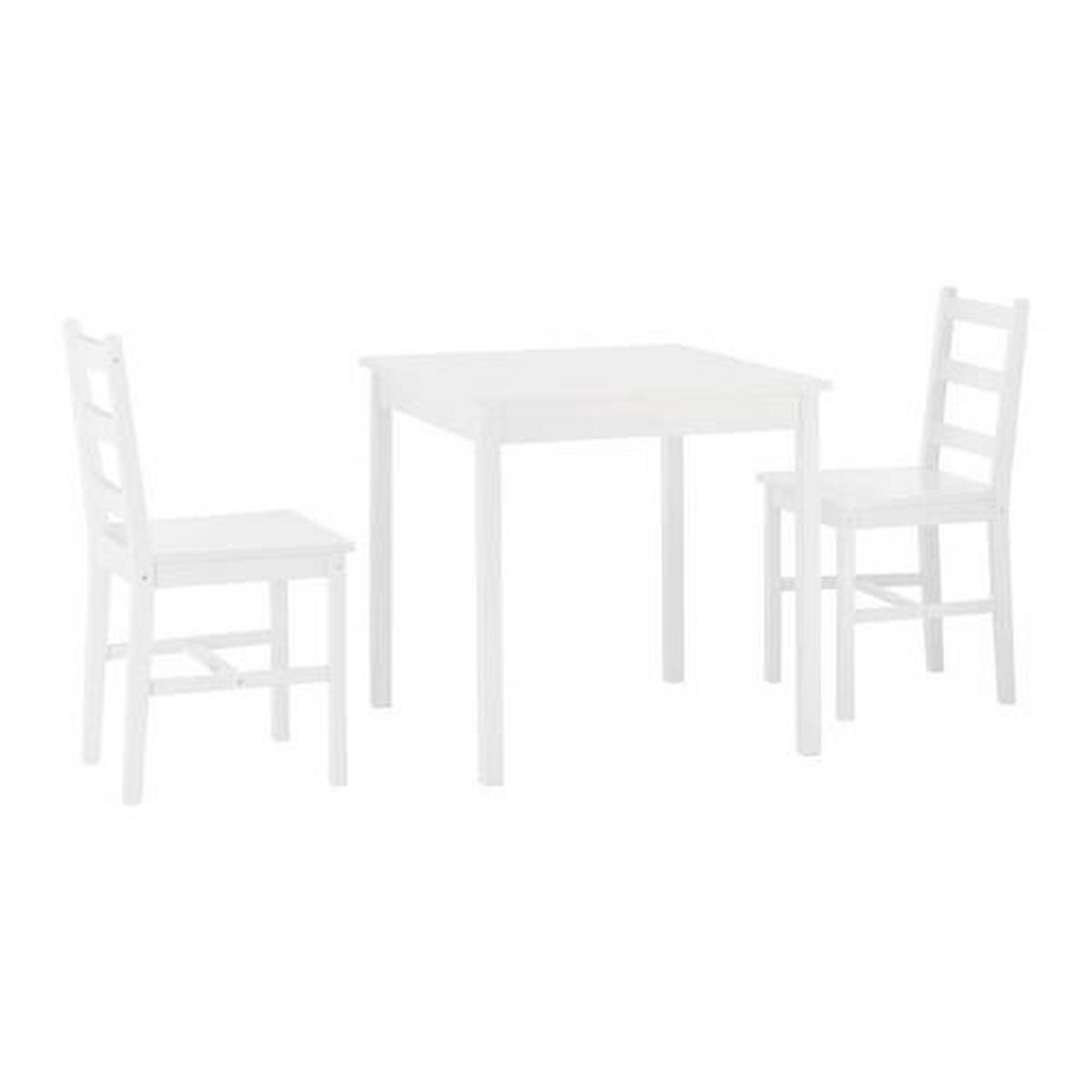Jídelní set Matias bílá - bílá, Moderní, dřevo (75/75/73cm) - Bessagi Home