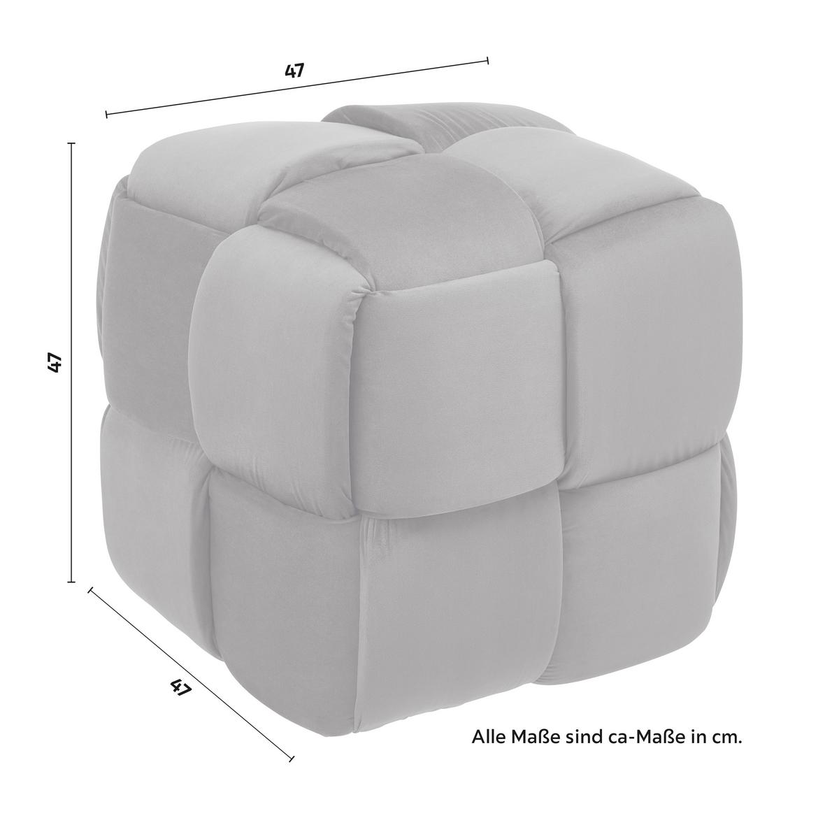 Malý designový taburet ELLA, modrý - modrá/černá, Moderní, dřevo/textil (47/47/47cm) - Bessagi Home
