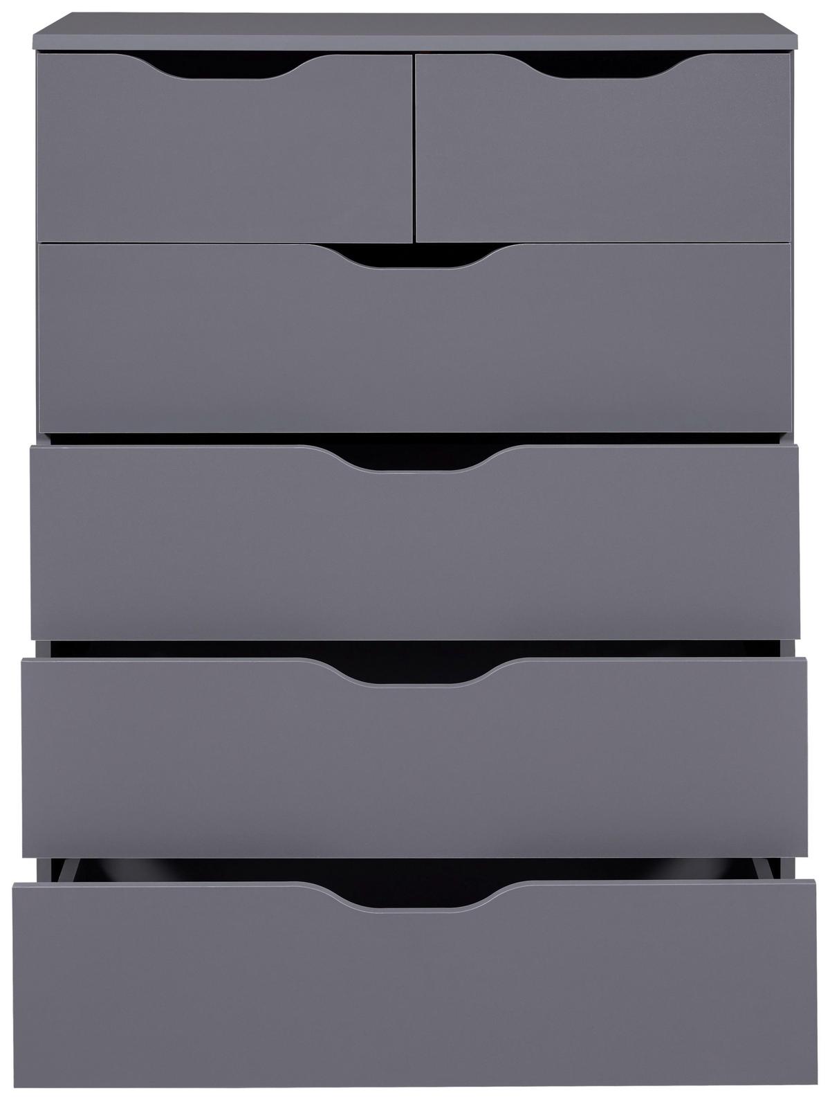 Kommode Silenzia - Graphitfarben, Design, Holzwerkstoff (82/112/40cm) - Livetastic