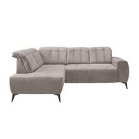 Ecksofa Mit Usb Anschluss Sano, Taupe, S: 200x261 Cm - Taupe/Schwarz, MODERN, Textil (200/261cm) - Livetastic