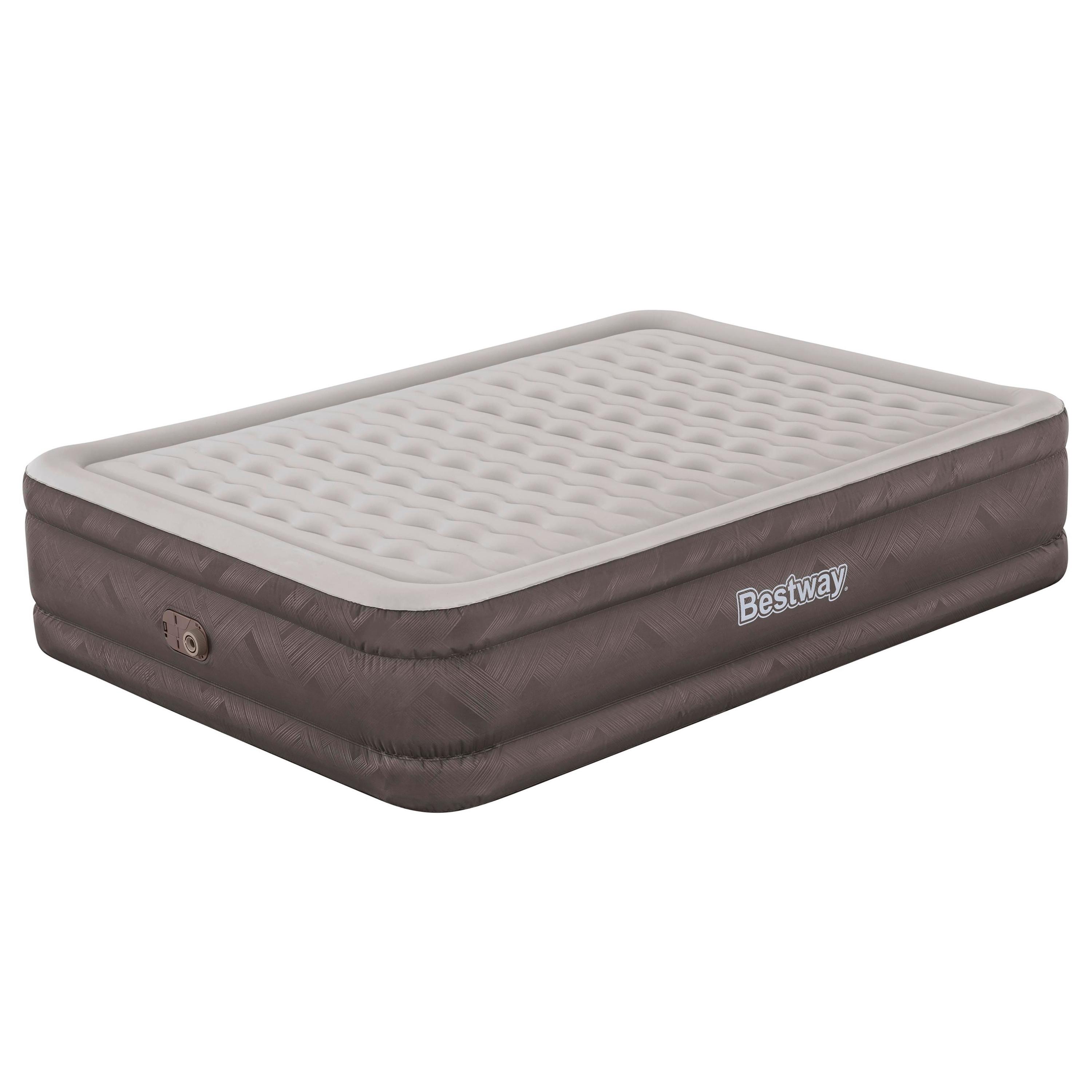 Luftbett Nicole 203x152x46 Cm Bis 350kg, Inkl. Pumpe - Braun/Grau, KONVENTIONELL, Kunststoff/Metall (203cm) - Bestway