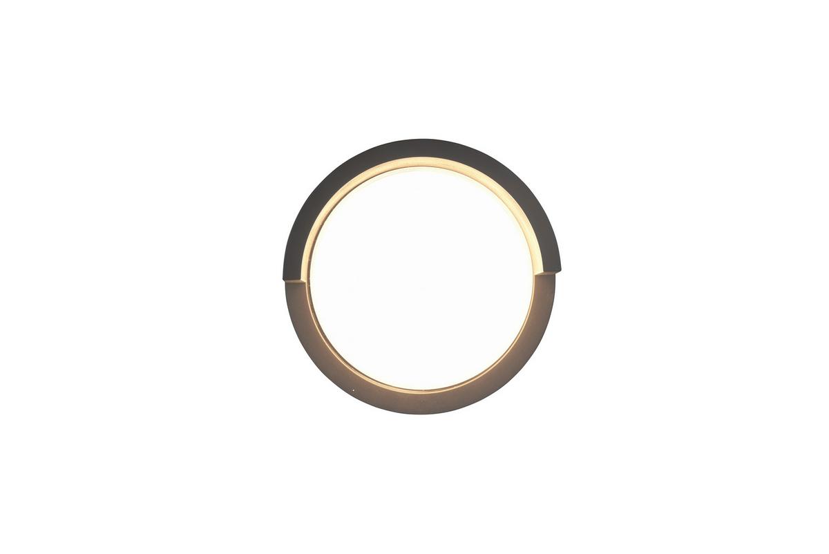 AUßENWANDLEUCHTE Outdoor, 3000K, warmweiß - Schwarz/Weiß, Design, Kunststoff (15/10cm)