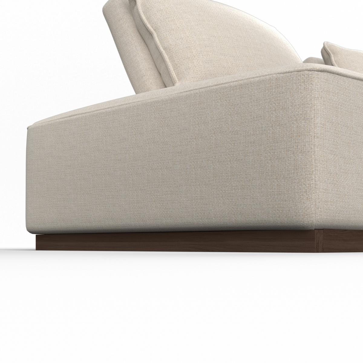 Pohovka CHRISTINA, béžová farba - farba vlašského orecha/béžová, Modern, drevo/kompozitné drevo (215,5/87/106cm) - Bessagi Home