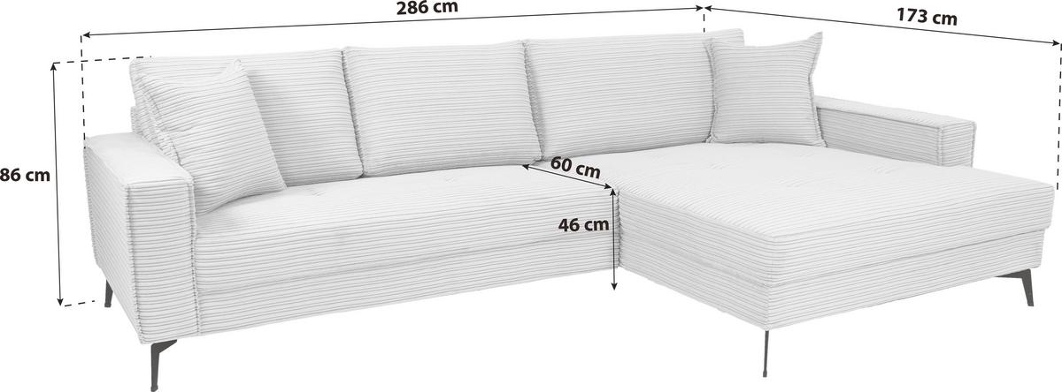 Rohová sedačka ZERO, pravá, světle šedá / béžová - černá/světle šedá, Trend, textil (286/173cm)