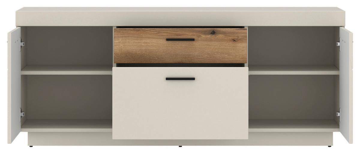 TV-Element Lightning Eichefarben/Kaschmir B: 150 cm - Kaschmir/Eichefarben, MODERN, Holzwerkstoff (150/62,8/41,6cm)