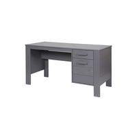 Schreibtisch Dennis Dunkelgrau B: 141 cm - Dunkelgrau, Design, Holz (141/59/74cm) - Livetastic