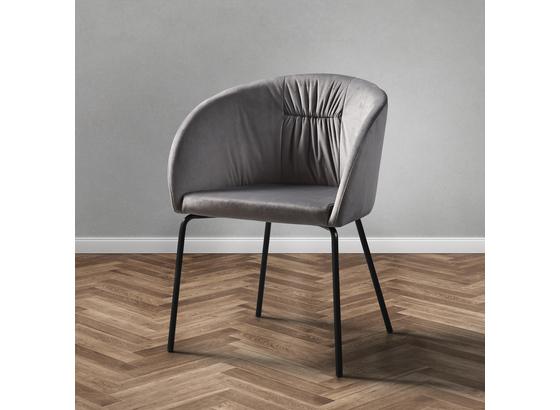 Židle Vani - šedá/černá, Moderní, kov/textil (61/81/51cm) - Modern Living Židle Vani - šedá/černá, Moderní, kov/textil (61/81/51cm) - Modern Living