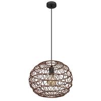 Hängeleuchte 15689h1b - Dunkelbraun/Schwarz, Natur, Papier/Kunststoff (39/120cm) - Globo