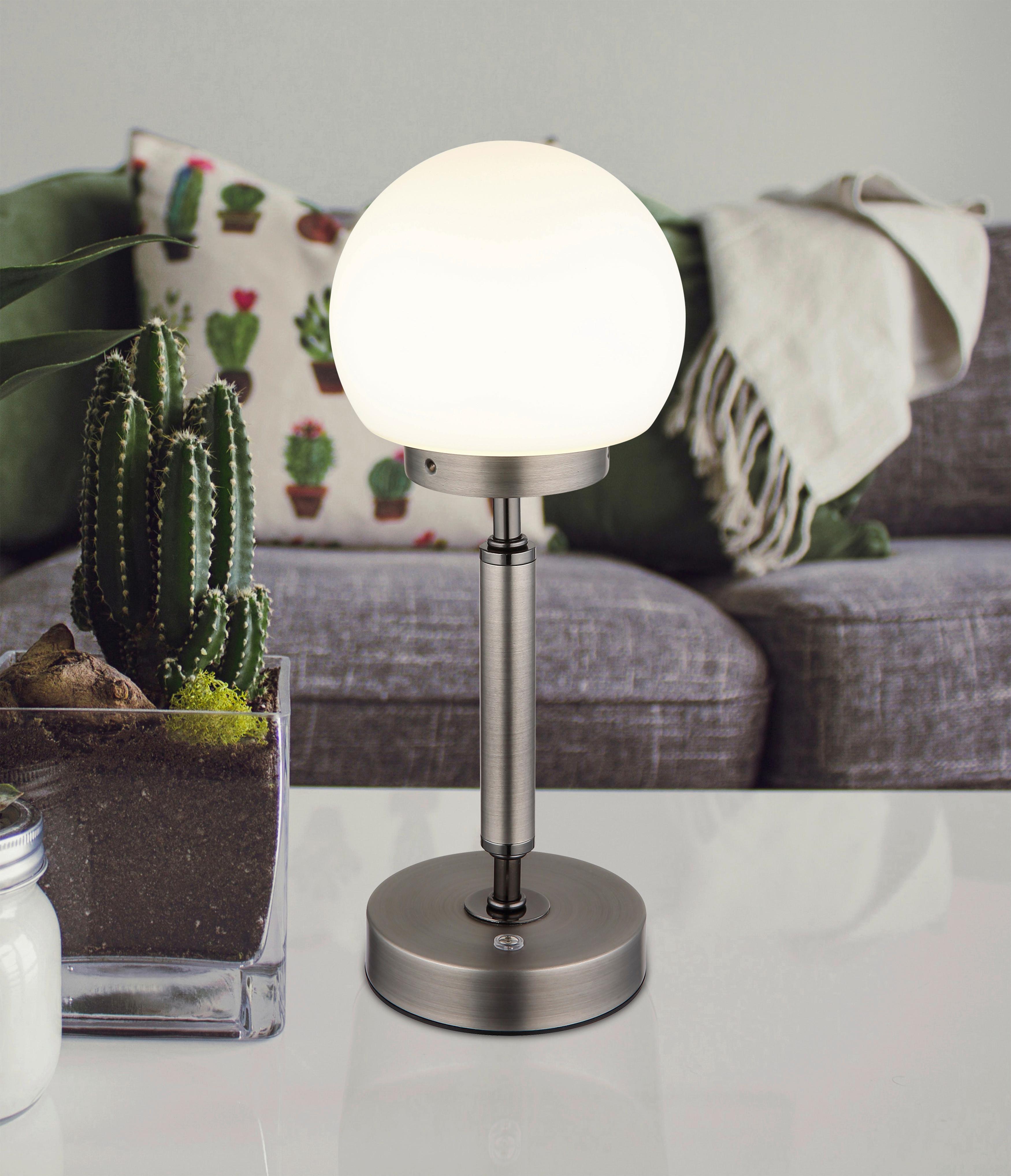 LED-Tischleuchte 21033a - Anthrazit/Opal, Basics, Glas/Kunststoff (11,5/28,5cm) - Globo