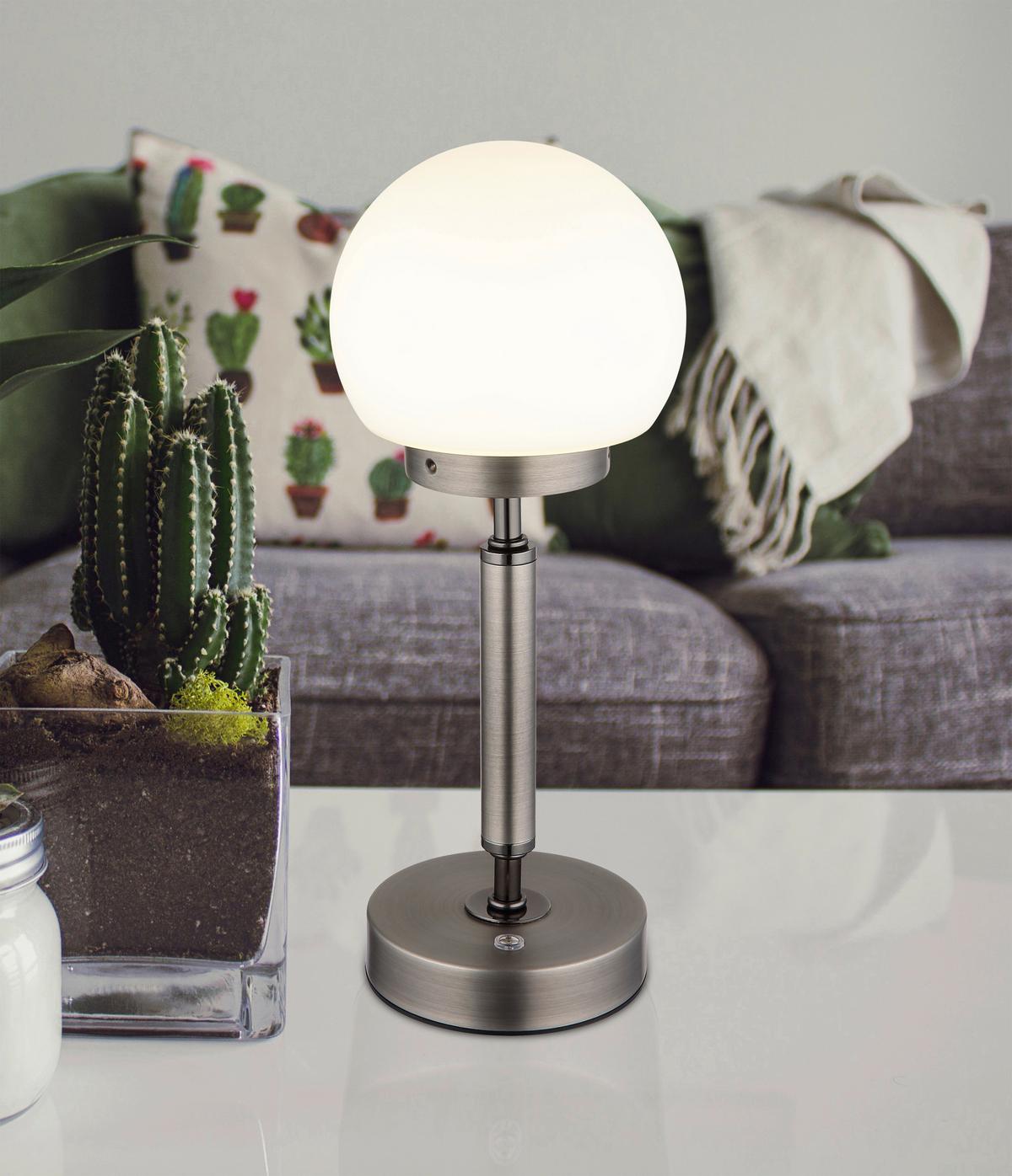 LED-Tischleuchte 21033a - Anthrazit/Opal, Basics, Glas/Kunststoff (11,5/28,5cm) - Globo