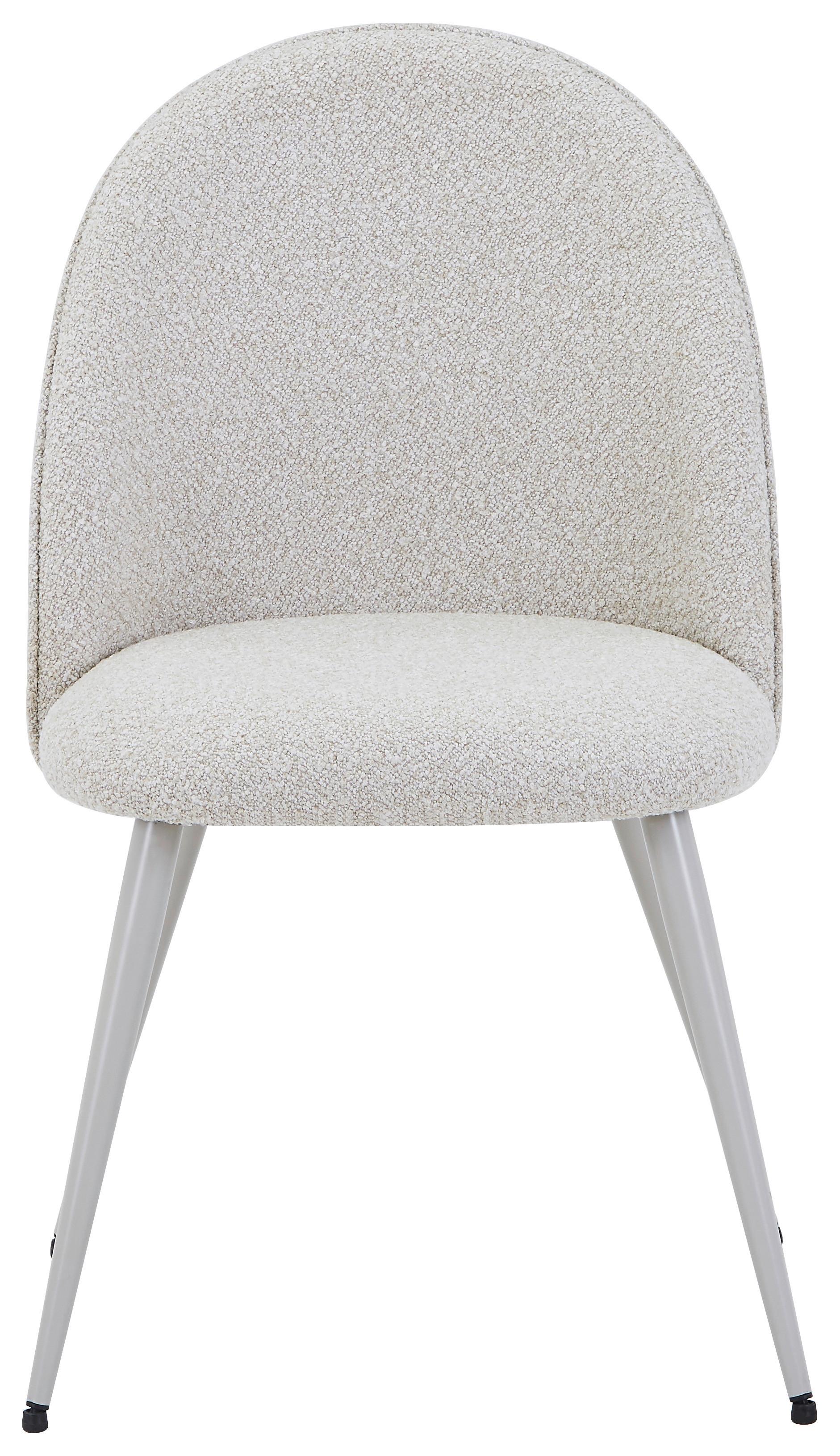 Vierfußstuhl Wando Textil Beige Gepolstert - Beige, Trend, Textil/Metall (53/84/54cm)