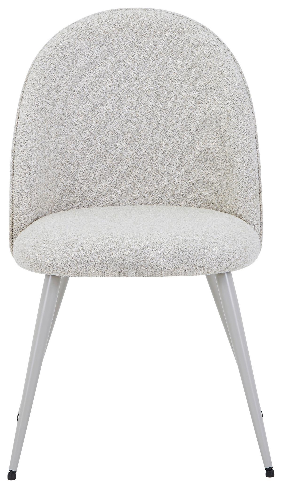Vierfußstuhl Wando Textil Beige Gepolstert - Beige, Trend, Textil/Metall (53/84/54cm)