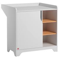 Wickelkommode Leaf B: 88,5 cm Weiß 1 Tür - Weiß, MODERN, Holzwerkstoff (88,5/89,5/75-44cm) - MID.YOU