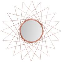 Nástenné zrkadlo, meď - medená, Basics, kov/sklo (79/79/2cm) - MID.YOU