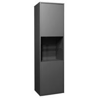 Vitrína Bounty, Antracitová - antracitová, Moderný (51/182/45cm) - Premium Living