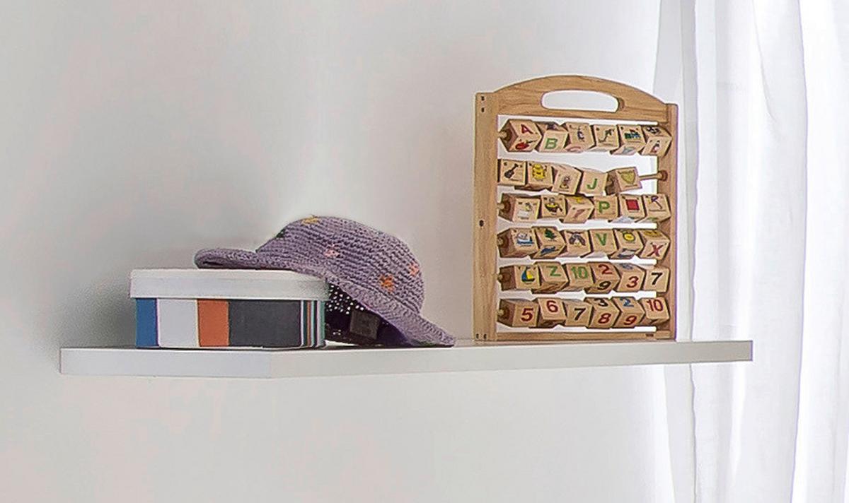 Polcos Elem Gotland 78/3 Cm - fehér, faalapú anyag (78/3/25cm)