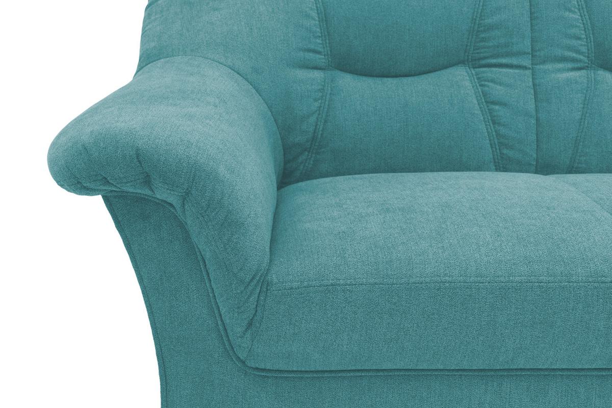 Ecksofa Sarafina Petrol S: 190x240 Cm - Petrol/Schwarz, KONVENTIONELL, Textil (190/240cm) - MID.YOU