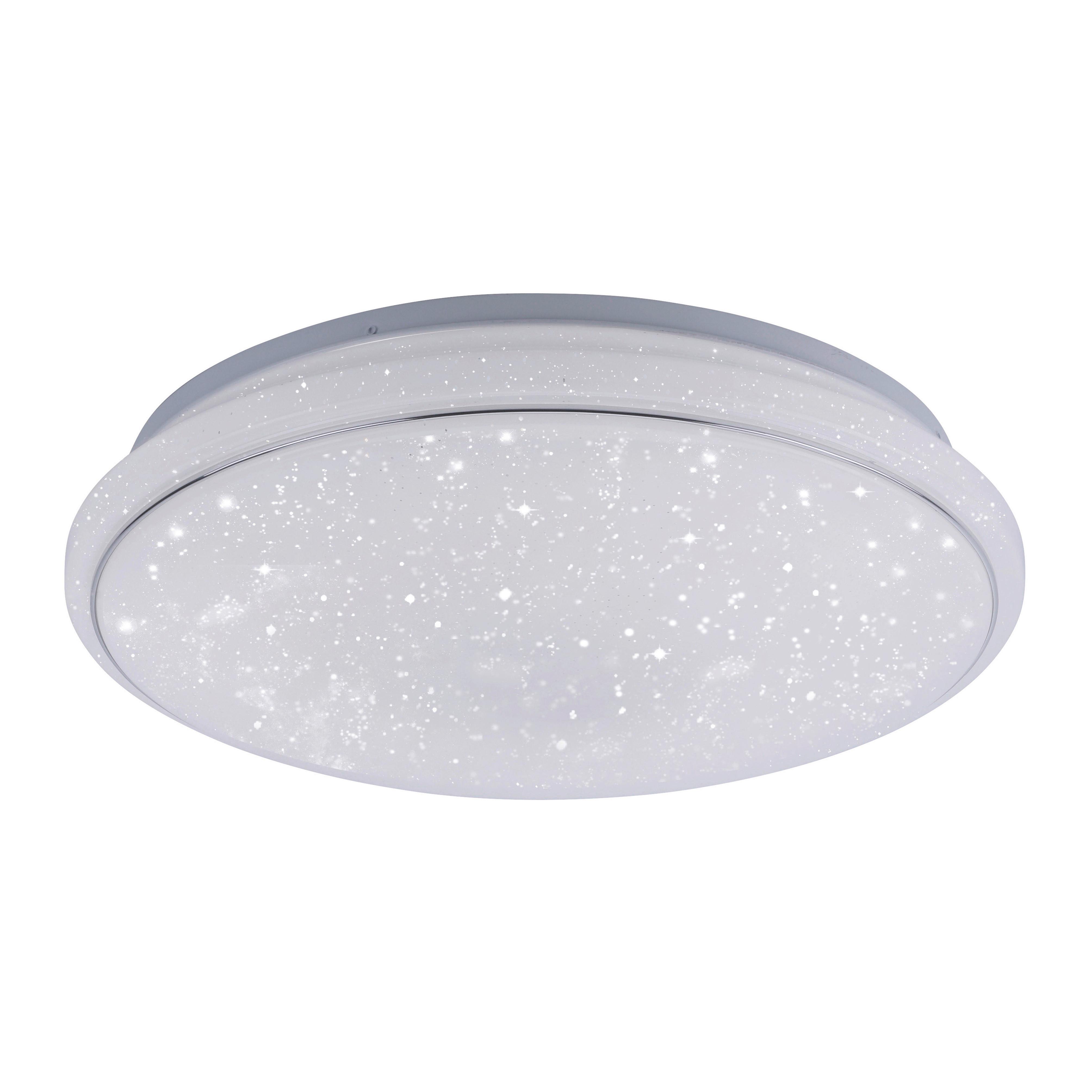 LED-Deckenleuchte Lolasmart Ø 44 cm Mit Smartphone-Steuerung - Weiß, KONVENTIONELL, Kunststoff/Metall (44/44/11cm)