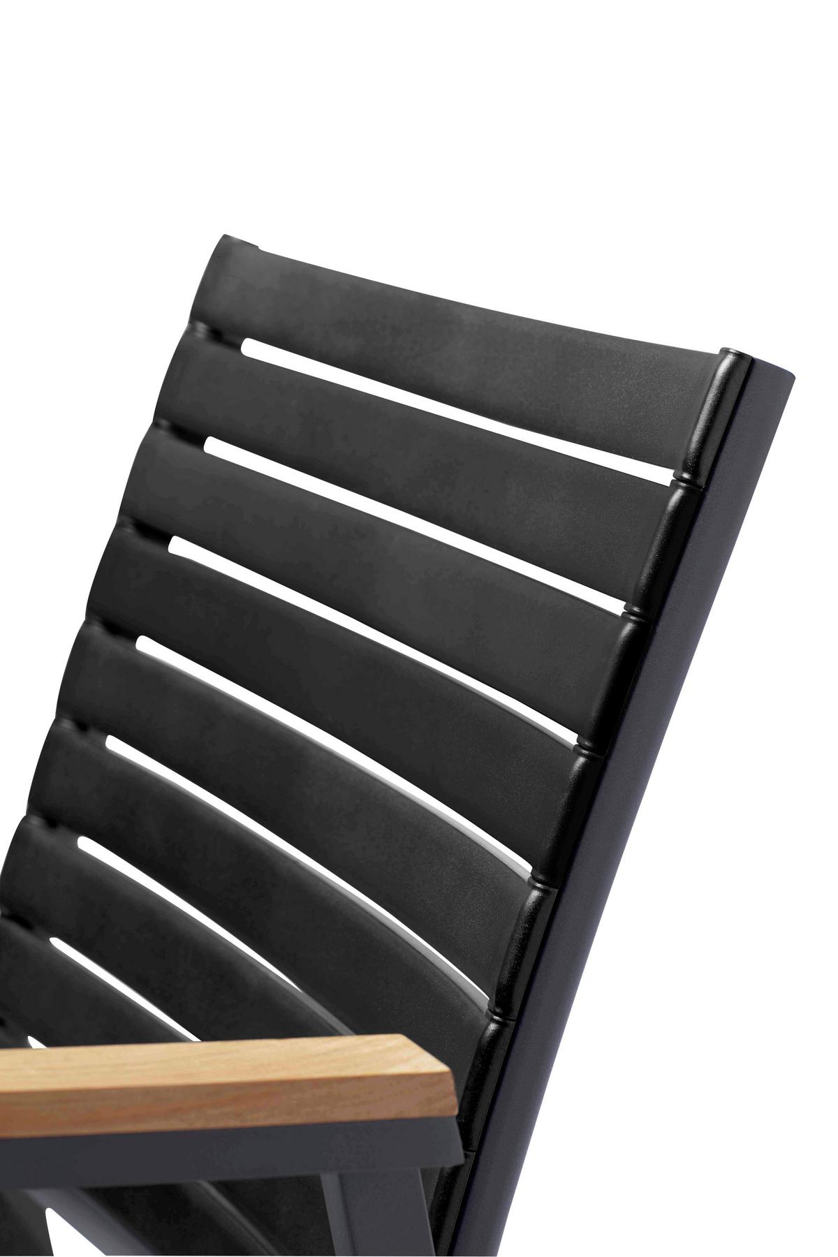 Gartensessel stapelbar Mood Extreme Kunststoff - Anthrazit/Schwarz, KONVENTIONELL, Holz/Kunststoff (56,5/84/62cm) - Gardenson