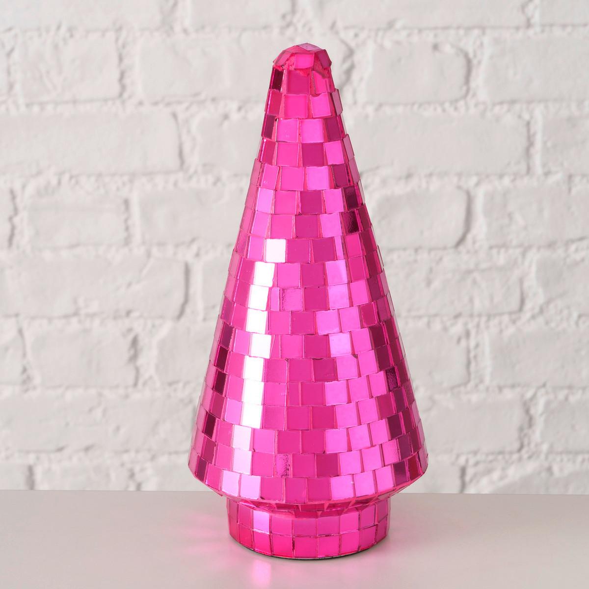Dekoweihnachtsbaum Lily - Pink, Basics, Glas/Metall (10,5/23cm)