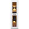 Hängevitrine Auris B: 40,3 cm Eiche Dekor/Weiß - Weiß, MODERN, Glas/Holzwerkstoff (40,3/153,4/37,1cm) - Luca Bessoni