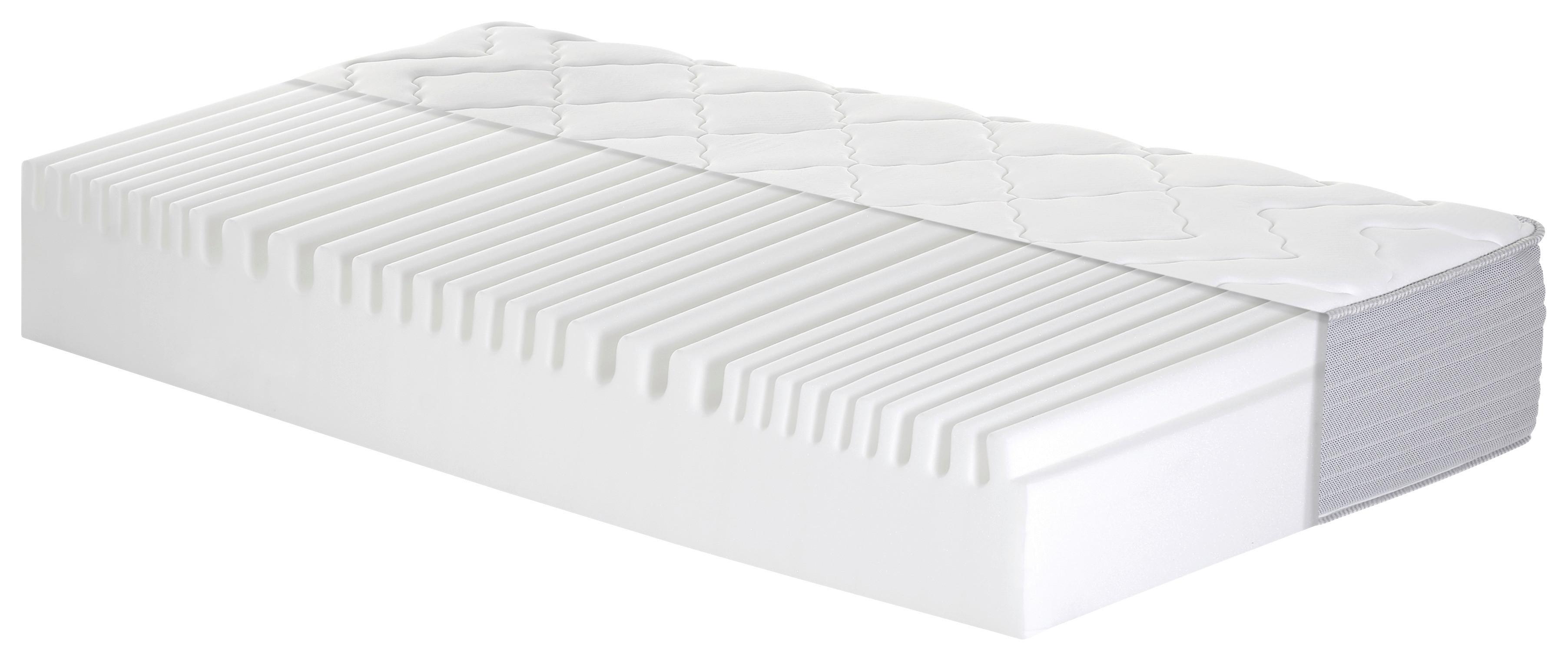 Viscomatratze Boxlike Wave 90x200 cm H2/H3 H: 30 cm - Weiß, Basics, Textil (90/200cm) - MID.YOU