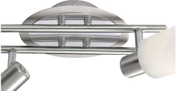 Strahler Elke 4-flammig Verstellbar L: 62 Cm - Chromfarben/Weiß, KONVENTIONELL, Glas/Metall (62cm) - James Wood