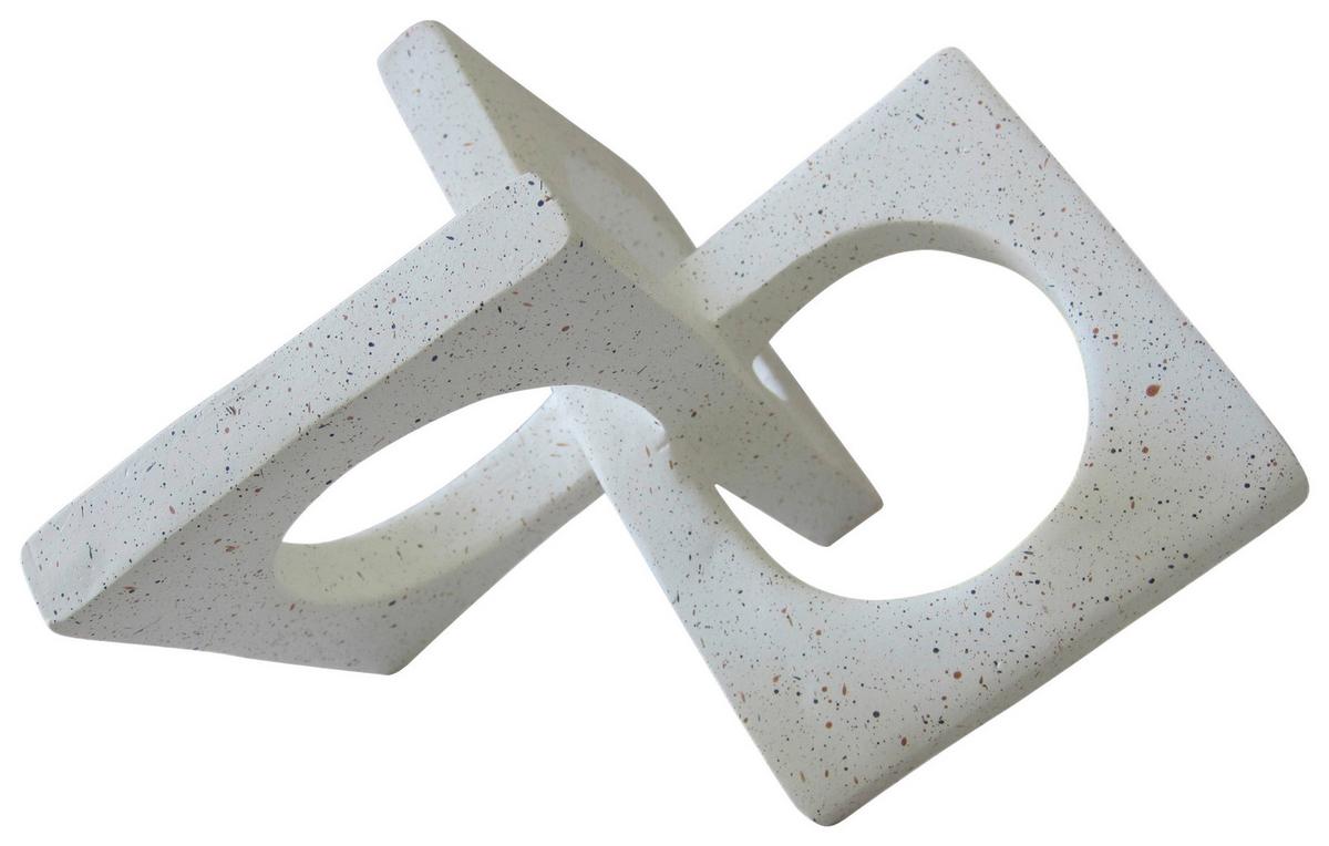 Skulptur Lukas - Creme, KONVENTIONELL, Kunststoff (17/14,5/10cm) - Luca Bessoni