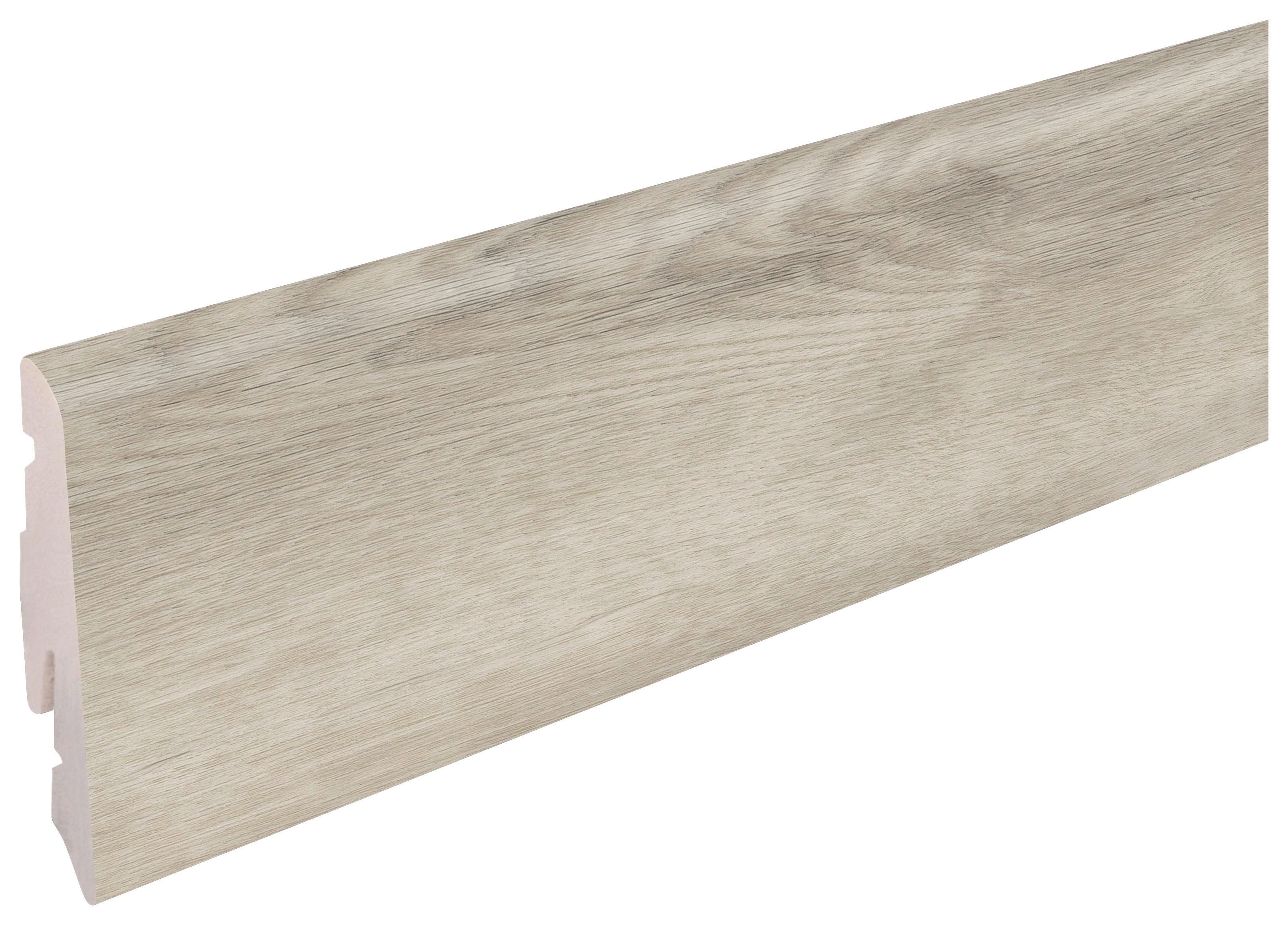 Sockelleiste Ontano White - Hellgrau, Basics, Kunststoff (240/5,8/1,2cm)