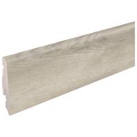Sockelleiste Ontano White - Hellgrau, Basics, Kunststoff (240/5,8/1,2cm)
