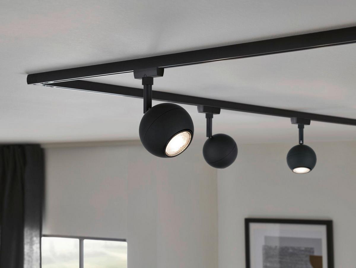 Schienensystem-strahler 96989 Urail Tup - Schwarz, Design, Metall (8,0/15,9cm) - Paulmann