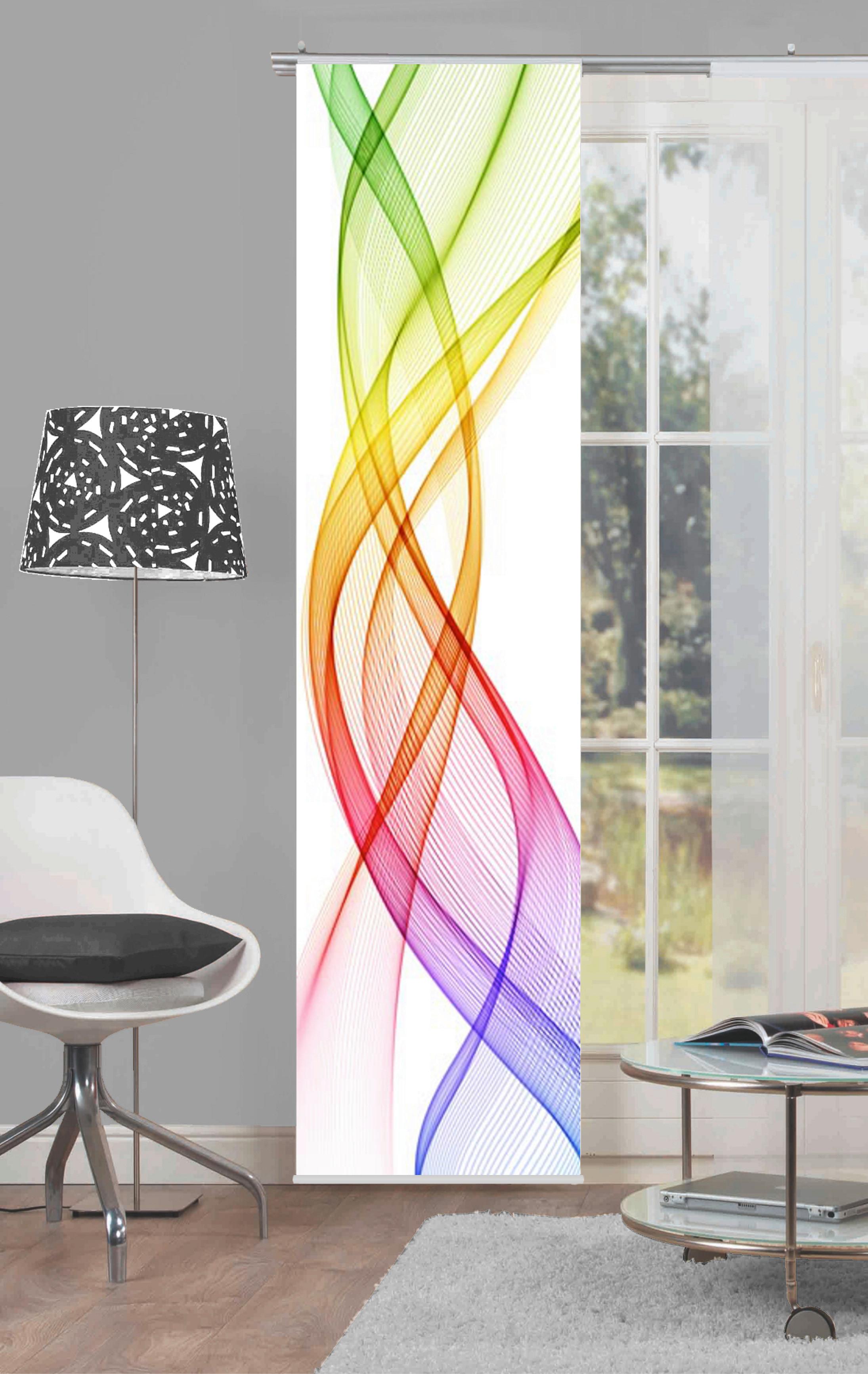 Vorhang mit Paneelwagen Ferrola B: 60cm, Multicolor - Multicolor, Basics, Textil (60/245cm)