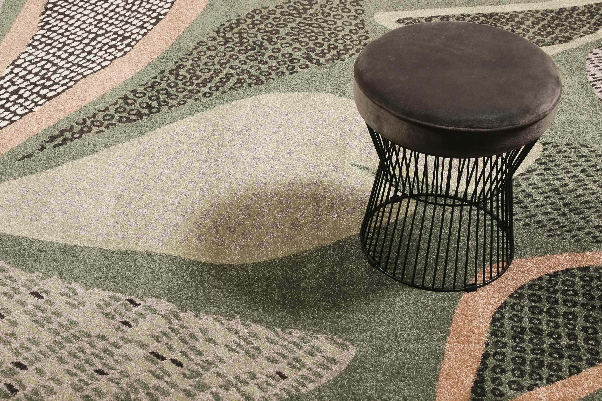 Webteppich Hazel - Grün, KONVENTIONELL, Textil (133/200cm) - Esprit