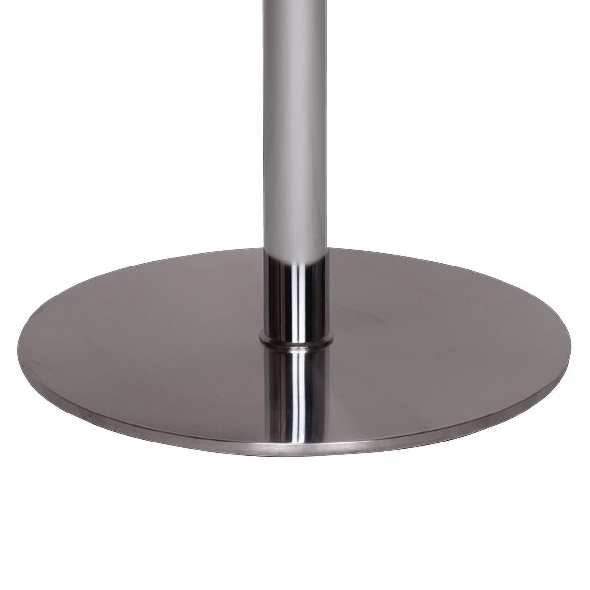 Barhocker höhenverstellbar Mit Lehne Lederlook Weiß - Silberfarben/Weiß, MODERN, Textil/Metall (43/65/43cm) - MID.YOU