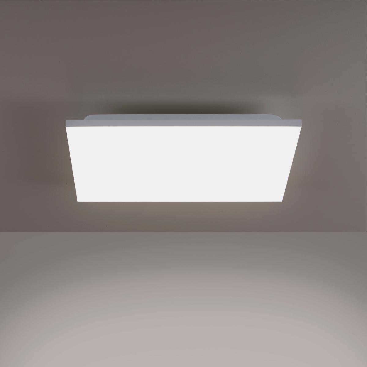 LED-Deckenleuchte Gustav L: 45 cm dimmbar mit Farbwechsler - Weiß, Design, Kunststoff/Metall (45/45/7cm)