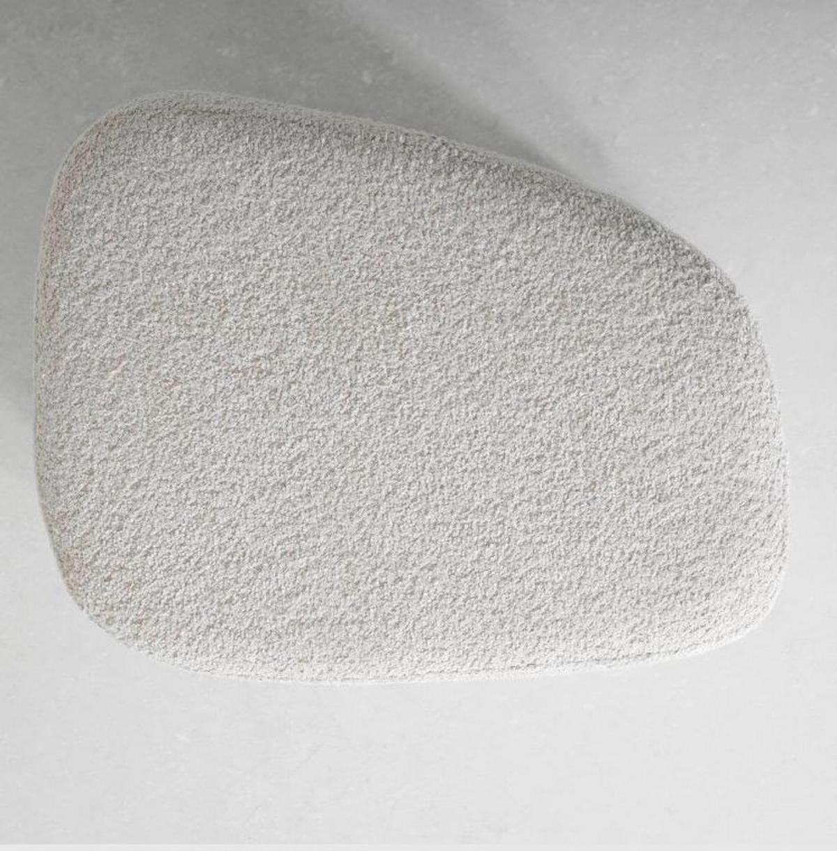 Taburet Stony béžová - béžová, Moderní, kompozitní dřevo/textil (61/48/36cm) - Premium Living
