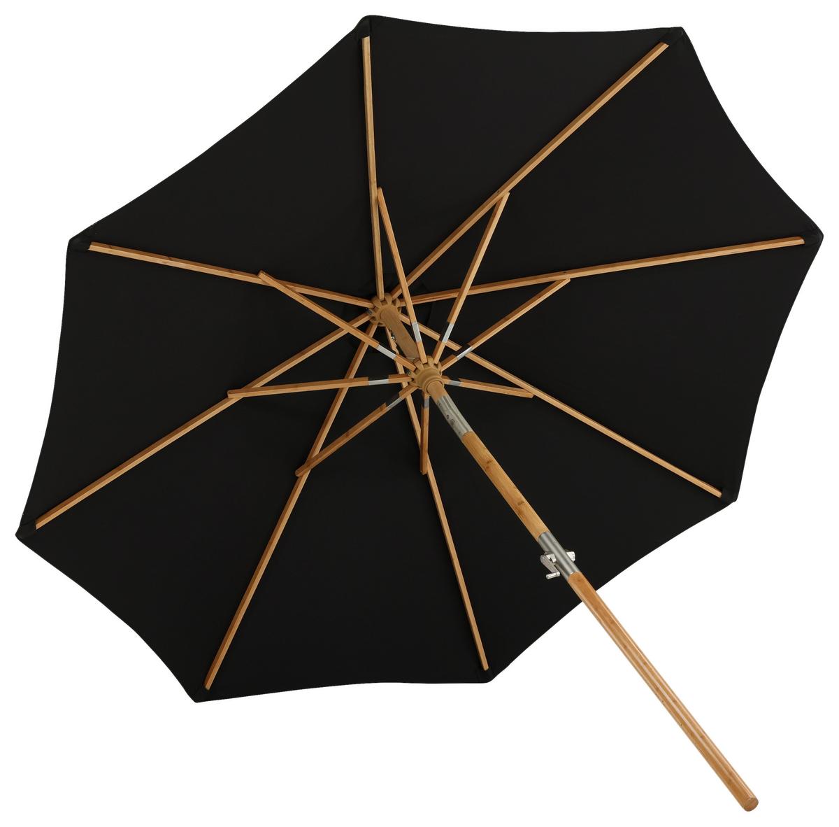 Sonnenschirm Cerox L/B: 270x250 cm Schwarz - Schwarz, KONVENTIONELL (270/250cm) - Gardenson