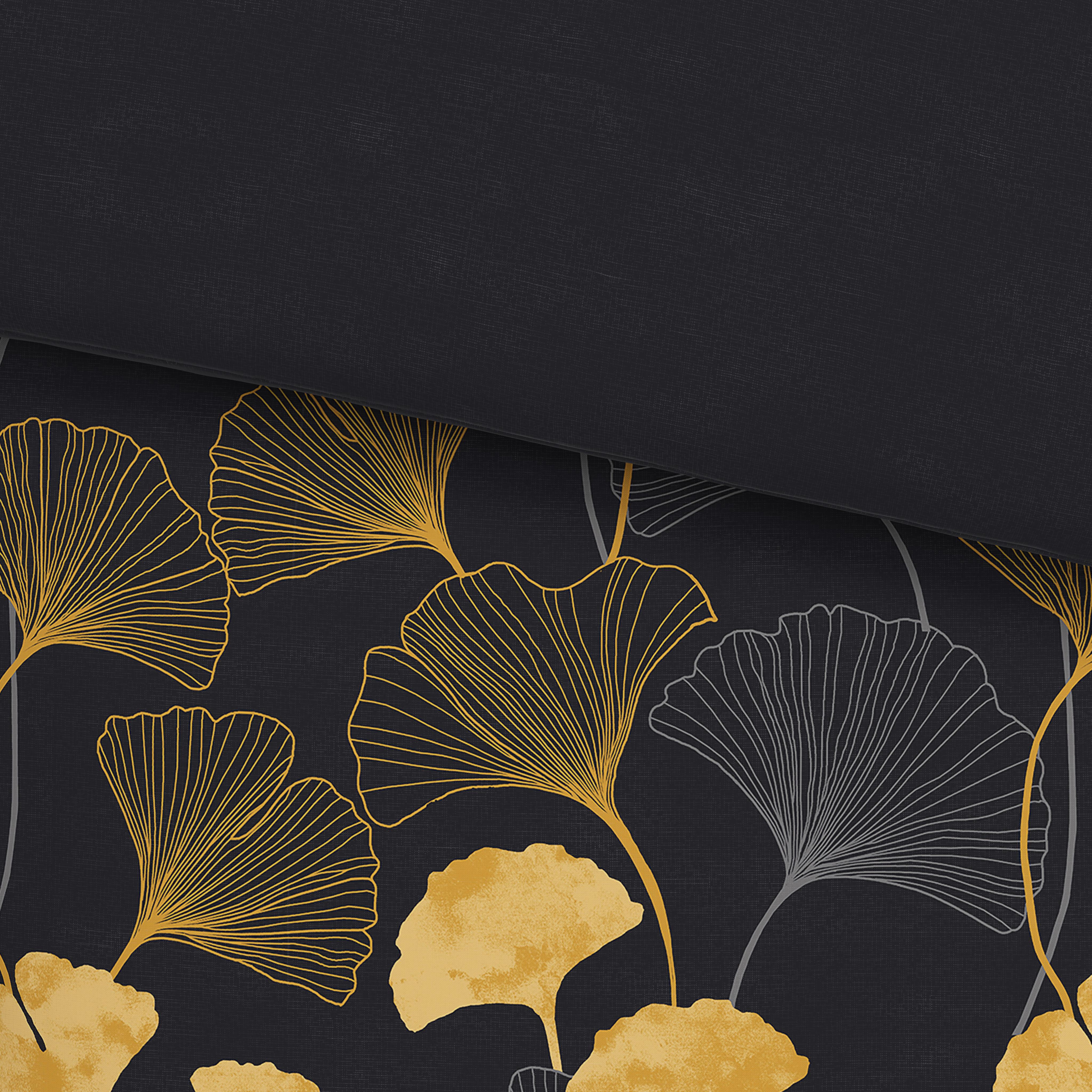 Bettwäsche Cleo - Goldfarben/Grau, ROMANTIK / LANDHAUS, Textil - James Wood