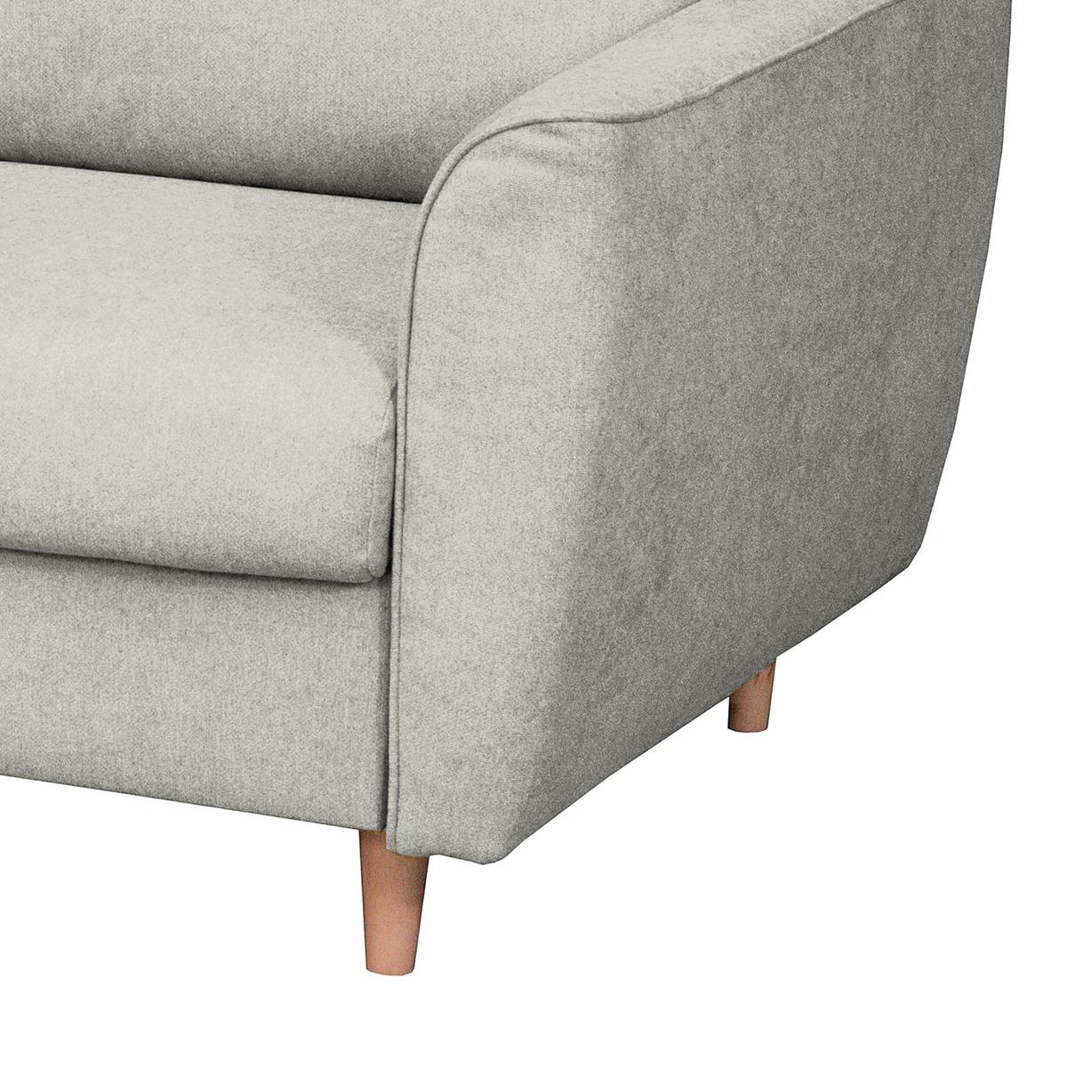 Schlafsofa Winter Hellgrau B: 195 cm - Buchefarben/Hellgrau, Design, Textil (195/90/102cm) - Livetastic