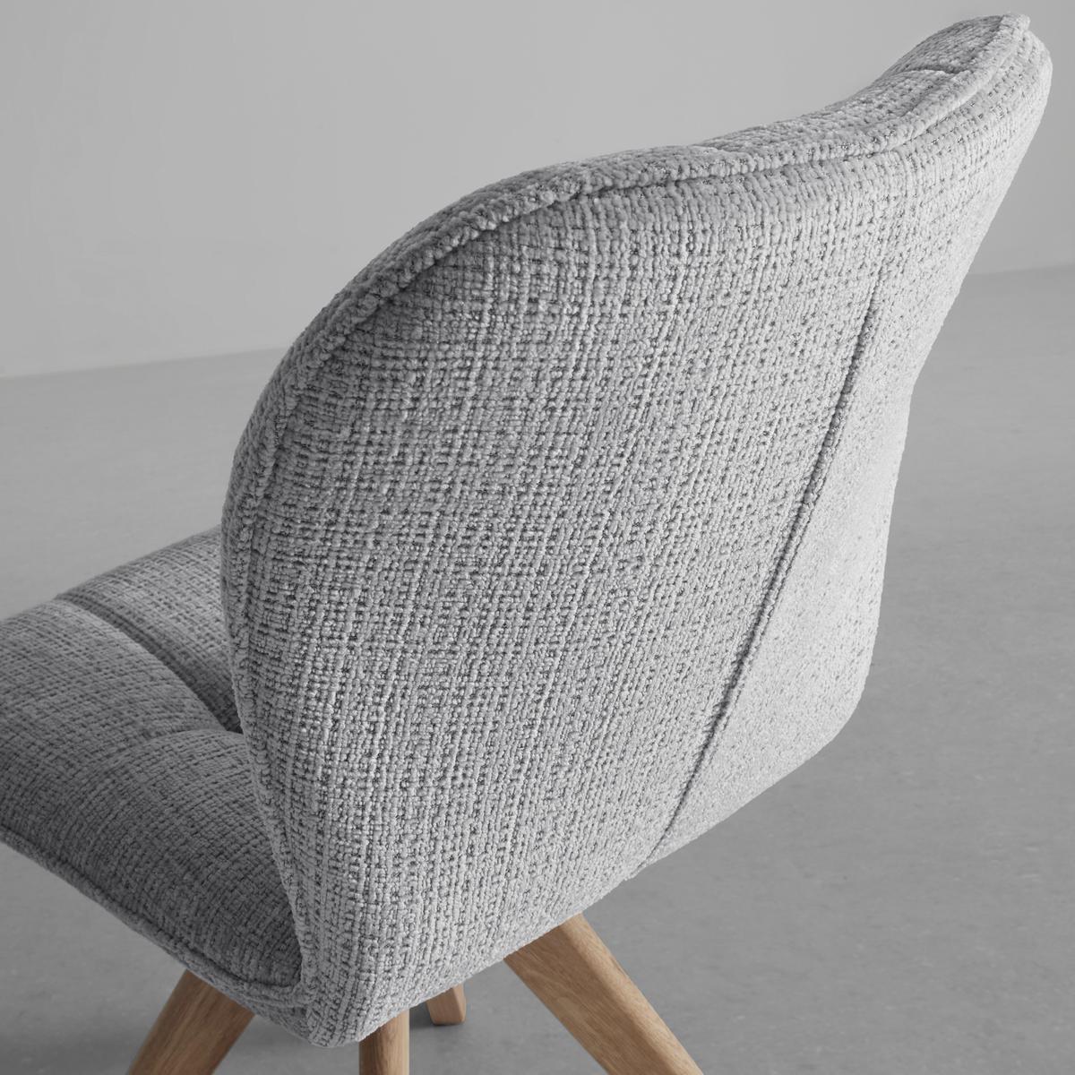 Židle Alba, dřevo dub - barvy dubu/světle šedá, Moderní, dřevo/textil (50/91/63cm) - Mömax