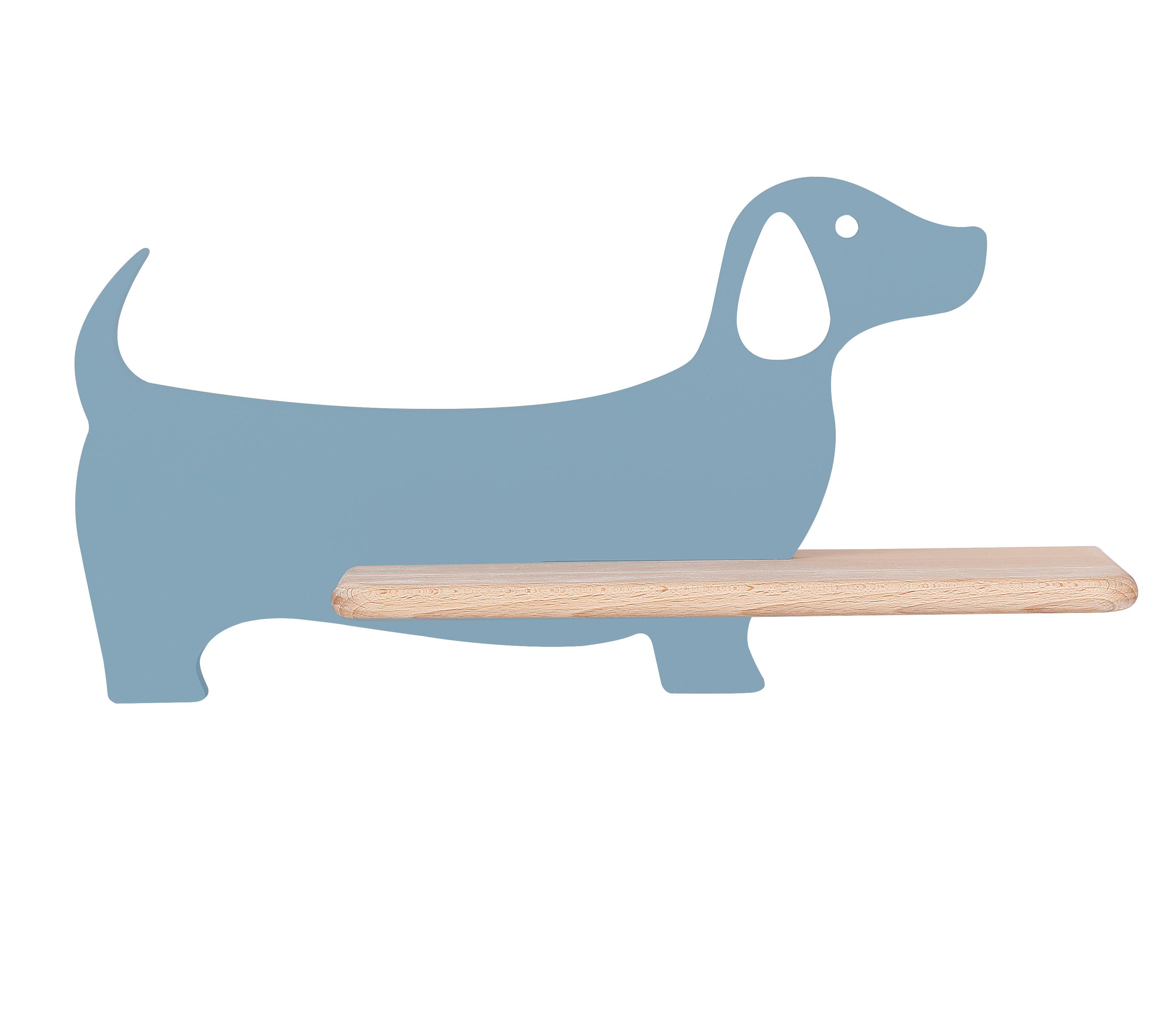 Kinderwandleuchte 21-02976 Dog - Hellblau, KONVENTIONELL, Holz/Holzwerkstoff (36.5/12/18.5cm)