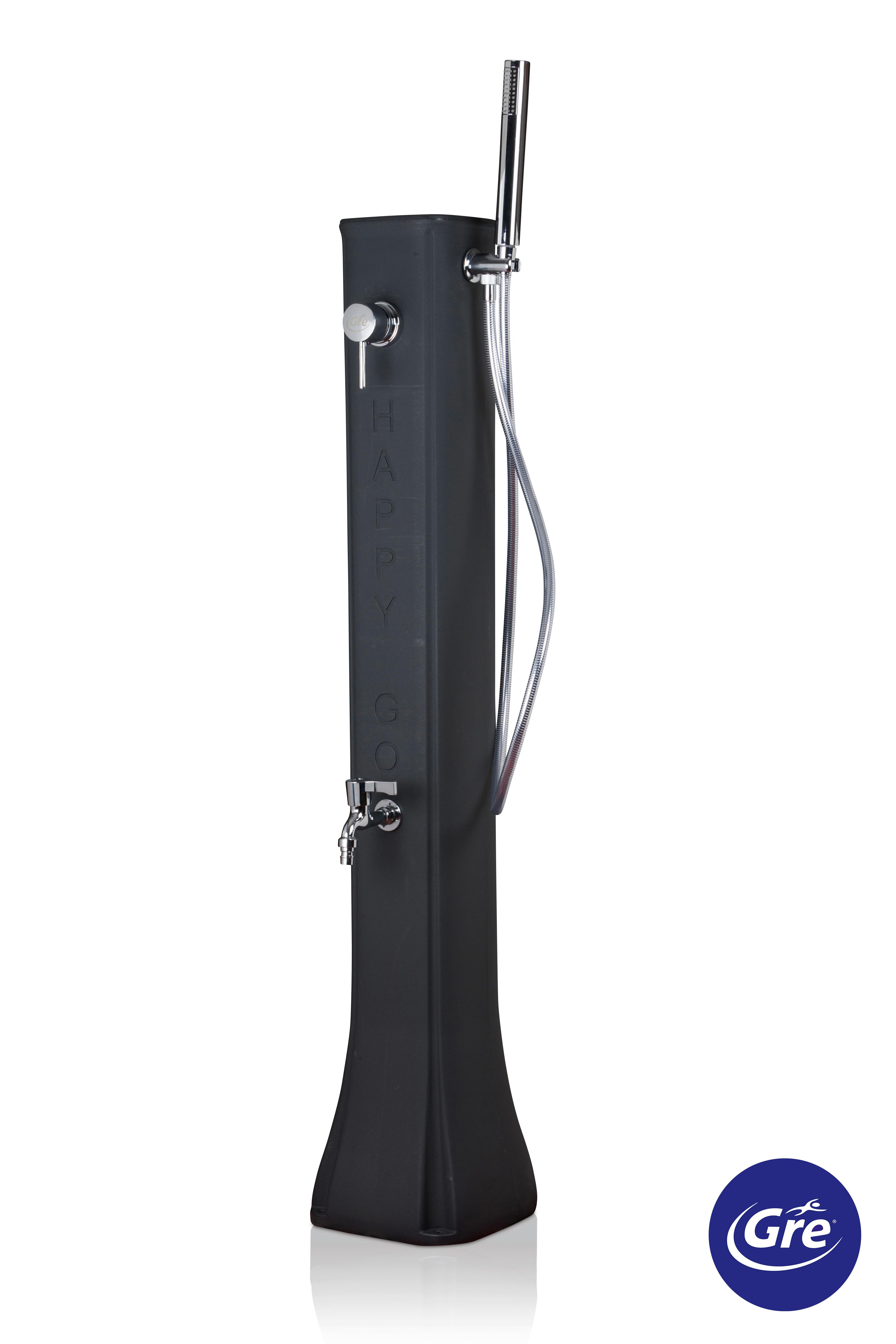 Solardusche Dusche - Dunkelgrau, KONVENTIONELL, Kunststoff (24,5/22/119cm) - Gre