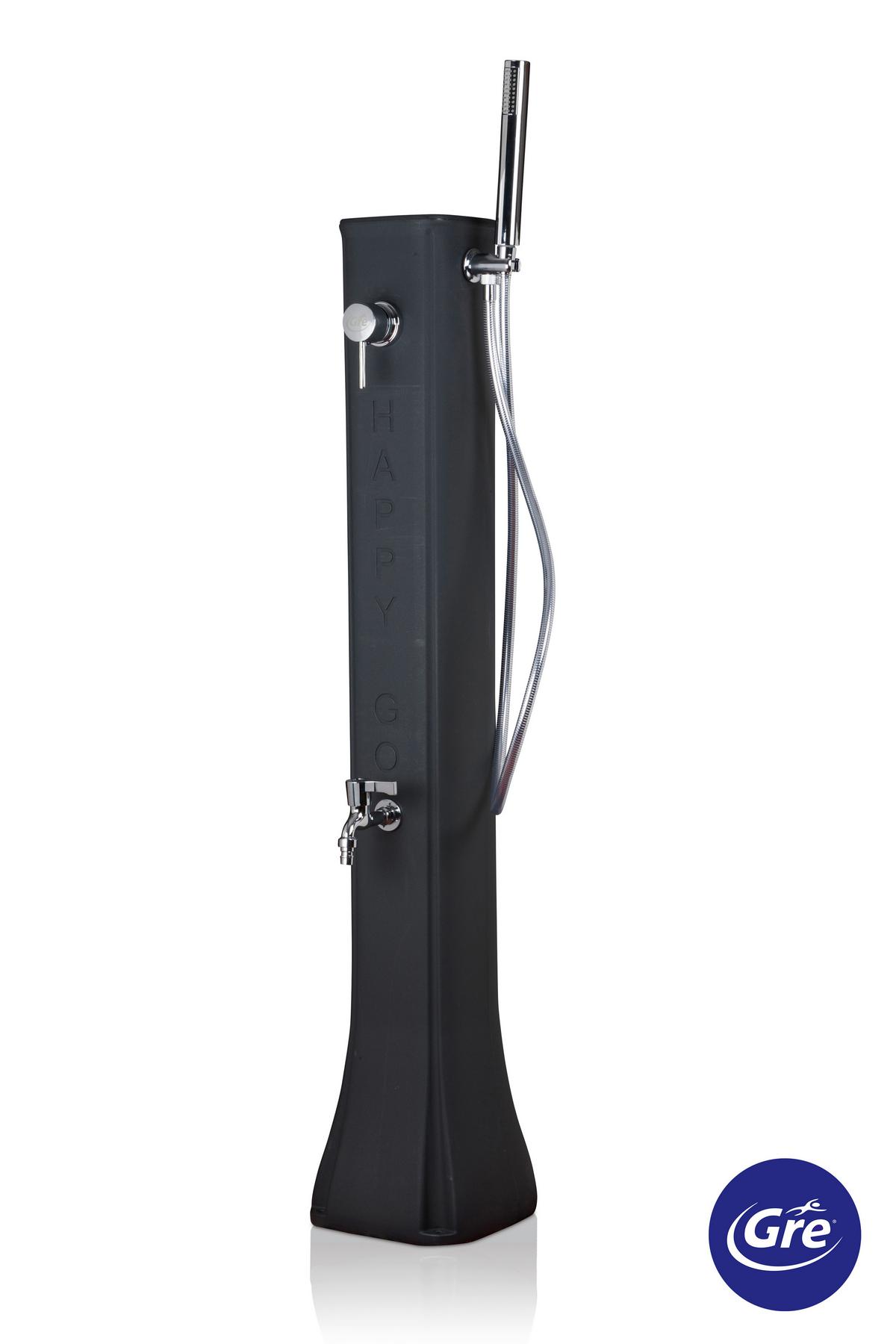 Solardusche Dusche - Dunkelgrau, KONVENTIONELL, Kunststoff (24,5/22/119cm) - Gre